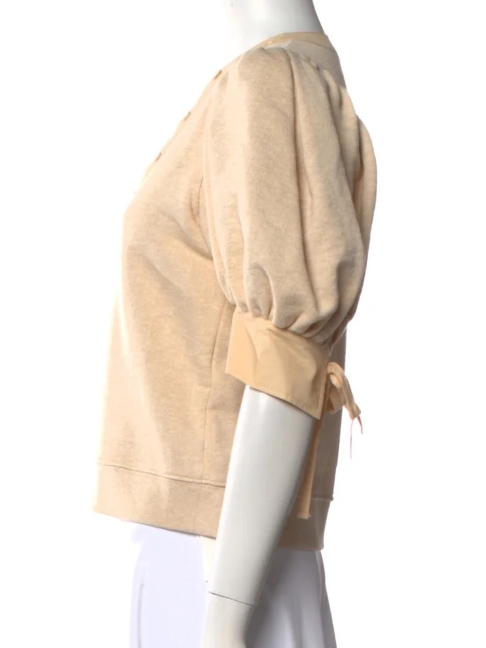 Ulla Johnson Bess Poplin-Trimmed Cotton Top oatmeal - Picture 7 of 9
